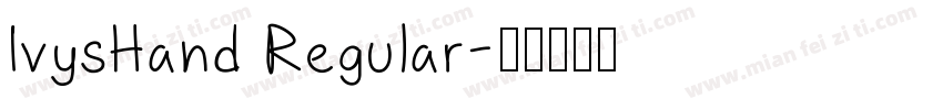 IvysHand Regular字体转换